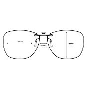 Face polarisée non relevable ovale carrée brun pour monture plastique