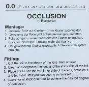 Feuilles d'occlusion 0.0 , opaque n°8 (3 pièces)