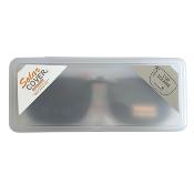 Face polarisée non relevable rectangle large gris pour monture plastique