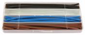 Assortiment de 4 *10 gaines retractables (Marron-Bleu-Noir-Cristal)