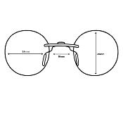 Face polarisée non relevable ronde brun pour monture plastique
