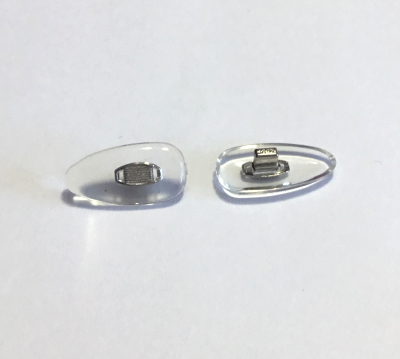 Plaquette à clipper PVC, souple, symétrique, insert Nickelé (17,2 mm)