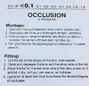 Feuilles d'occlusion <0.1 (3 pièces)