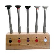 Assortiment de tournevis manches chromés (3 plats + 2 cruciformes)