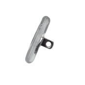 Plaquette à visser PVC souple, symétrique, insert Nickelé (12 mm)