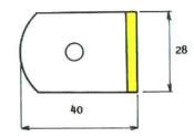 Film pour verres traités rectangles (500 pièces - 28mm)