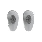 Plaquette à visser PVC, insert Nickelé (14,3 mm) 
