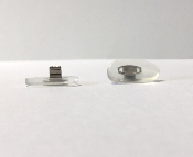 Plaquette à clipper PVC, insert Nickelé (14,3 mm) 