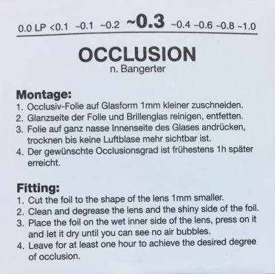 Feuilles d'occlusion 0.3  n°5 (3 pièces)