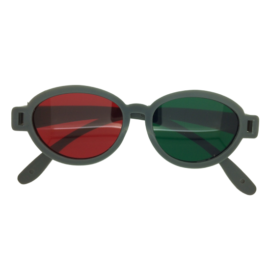 Lunette rouge Vert plastique Grise