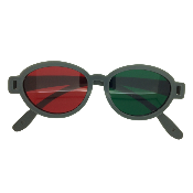 Lunette rouge Vert plastique Grise