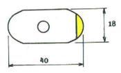 Film pour verres traités rectangles (500 pièces - 18mm)