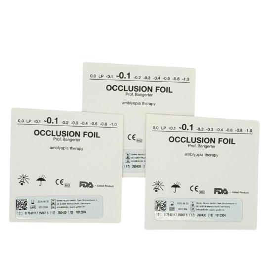 Lot de 3 Feuilles d'occlusion 0.10