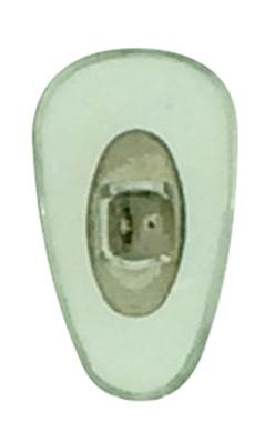 Plaquette à visser PVC souple, symétrique, insert Nickelé (12 mm)