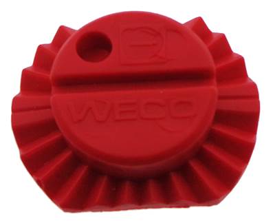 Bloc universel rouge Weco - pour verres à forte cambrure 25 mm - 5 pièces
