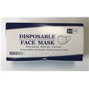 Lot de 50 masques jetables 3 plis non tissés