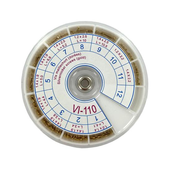 Assortiment de Vis maillechort Doré