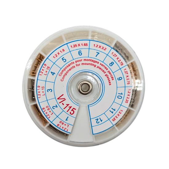 Assortiment de Vis de montage de verres percés