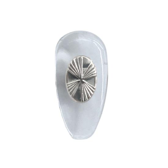 Plaquette à visser PVC, souple, symétrique, insert Nickelé (16 mm) 