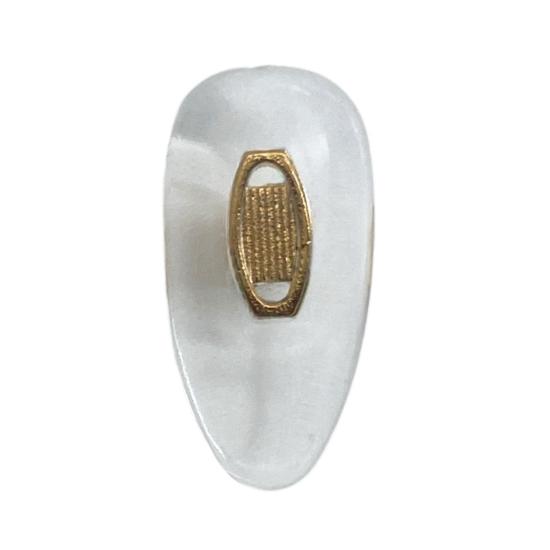 Plaquette à clipper PVC, souple, symétrique, insert Doré (17,2 mm) 