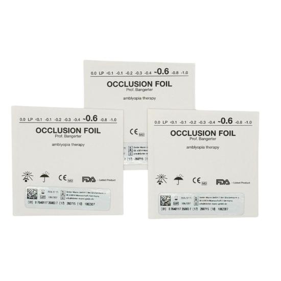 Lot de 3 Feuilles d'occlusion 0.60