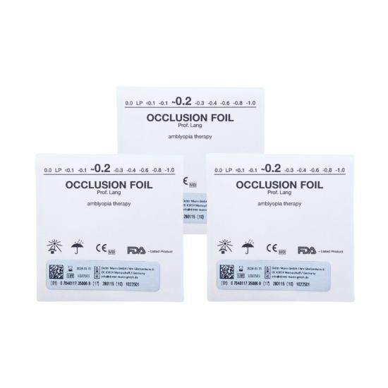 Lot de 3 Feuilles d'occlusion 0.20