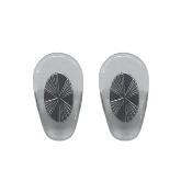 Plaquette à visser PVC souple, symétrique, insert Nickelé (12 mm)